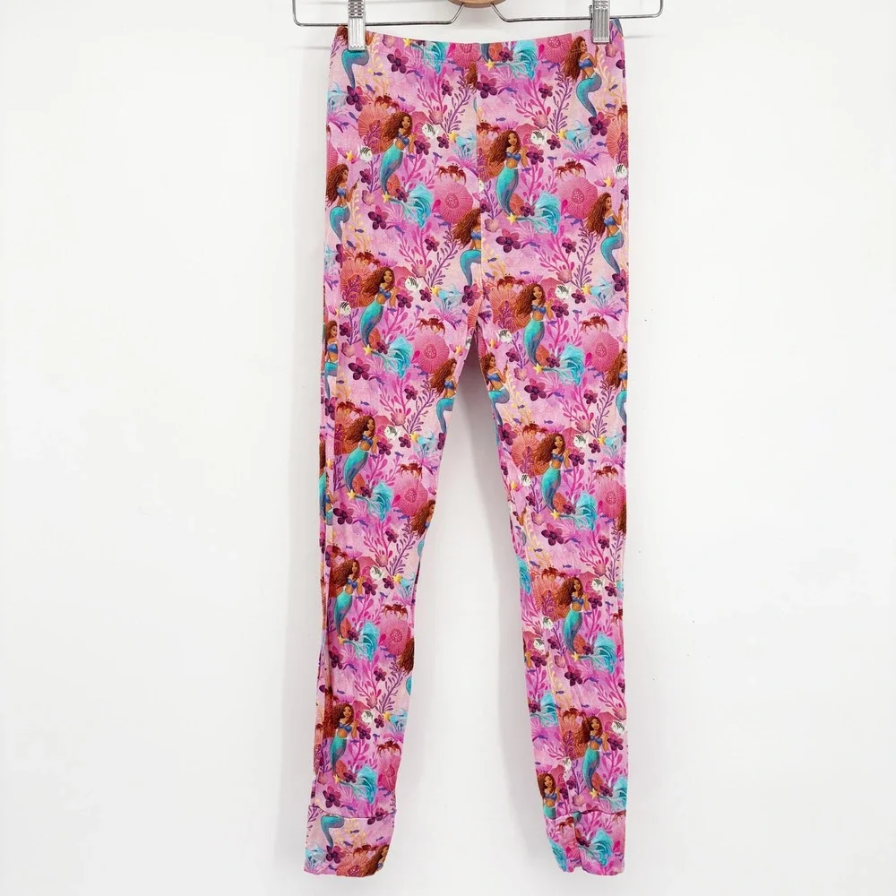 Posh Peanut x Disney Girls Little Mermaid Ariel Bamboo‎ Pajama Pants Size 10-12